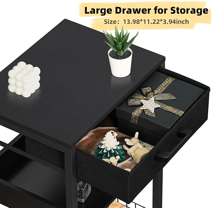 Lerliuo Pure Black Printer Table - Image 5