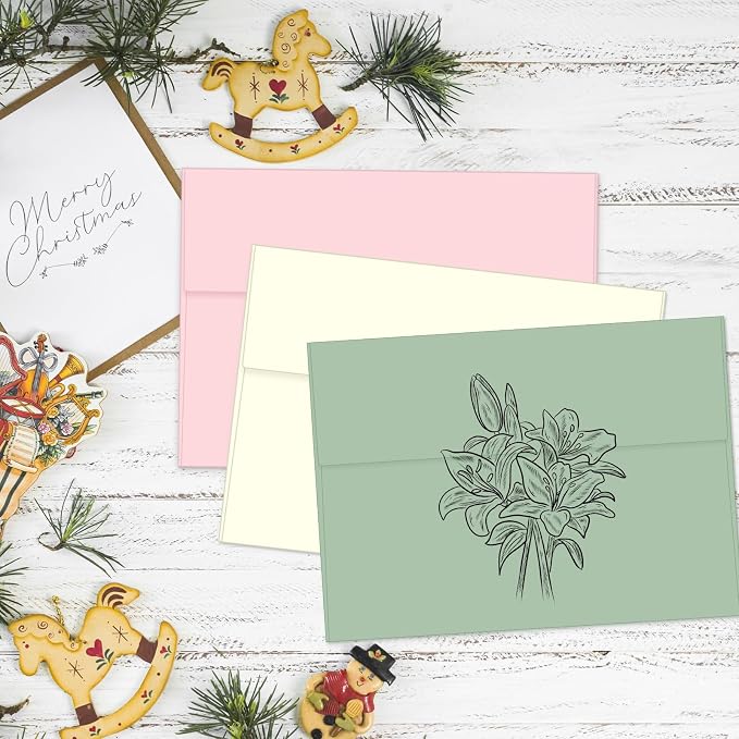 100 Packs Cream 4x6 Envelopes for Invitation Card, A6 Small Envelopes Self Seal - Image 7