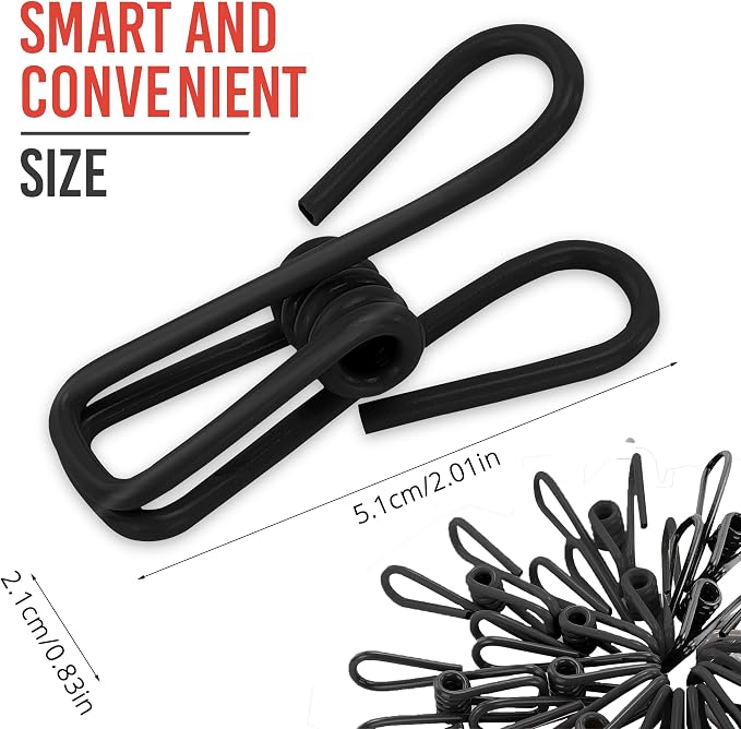 30 Pack Black Chip Bag Clips for Food - Image 2