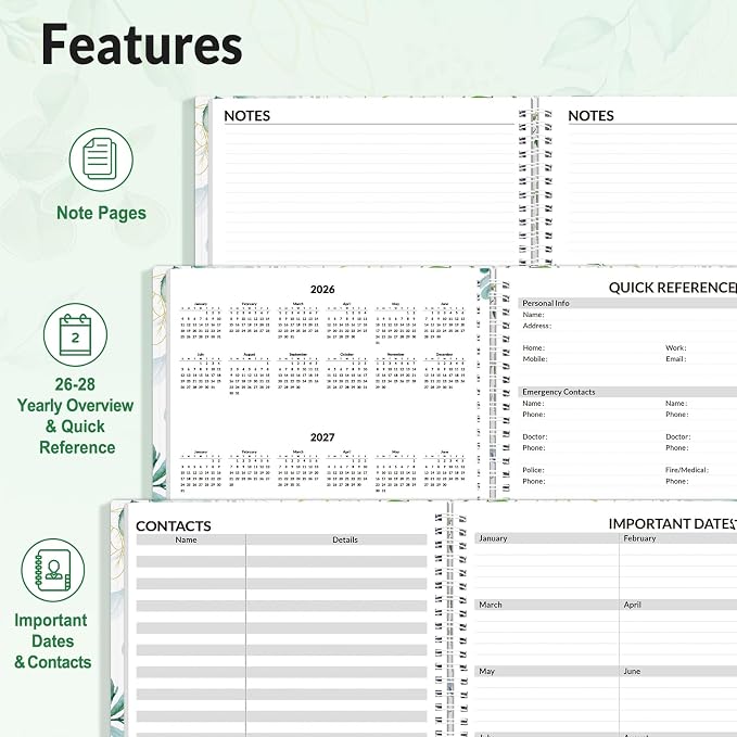 SUNEE 2026-2027 Appointment Book, Quarter-Hourly, Weekly & Monthly - Image 5