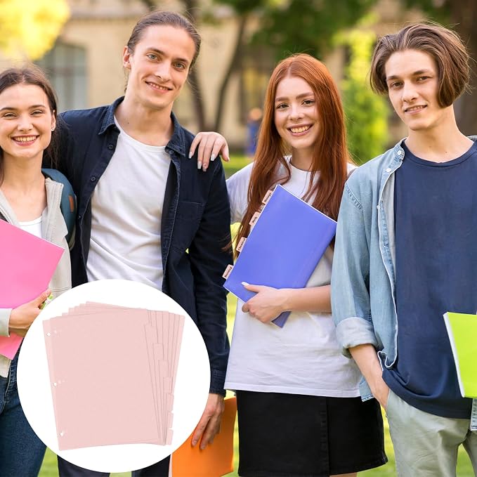 3 Ring Pink Binder Dividers - Image 4