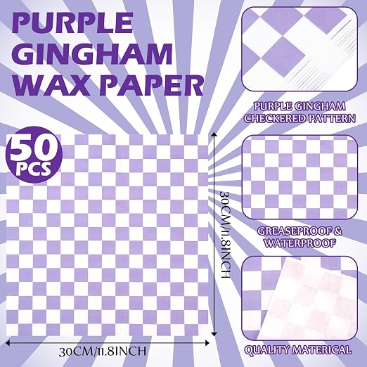 Geosar 100 Pcs Gingham Party Supply Disposable Paper Food Tray Bulk Disposable - Image 3