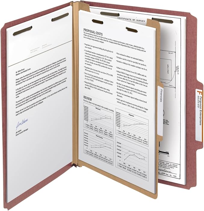Smead Value Filing 100% Recycled Pressboard Classification File Folder - Image 3
