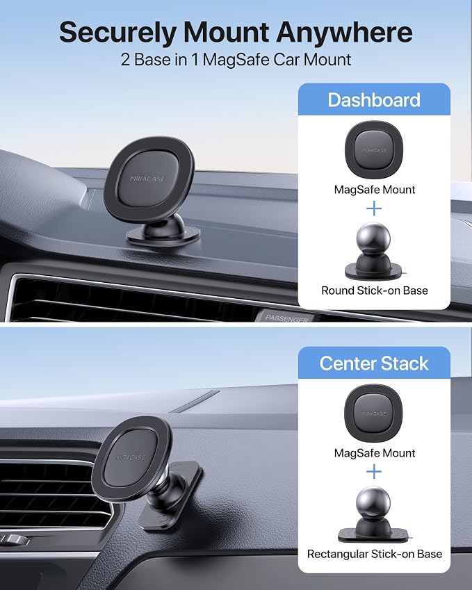 Miracase for MagSafe Car Mount【Strong Magnets】 Magnetic Phone Holder for - Image 5