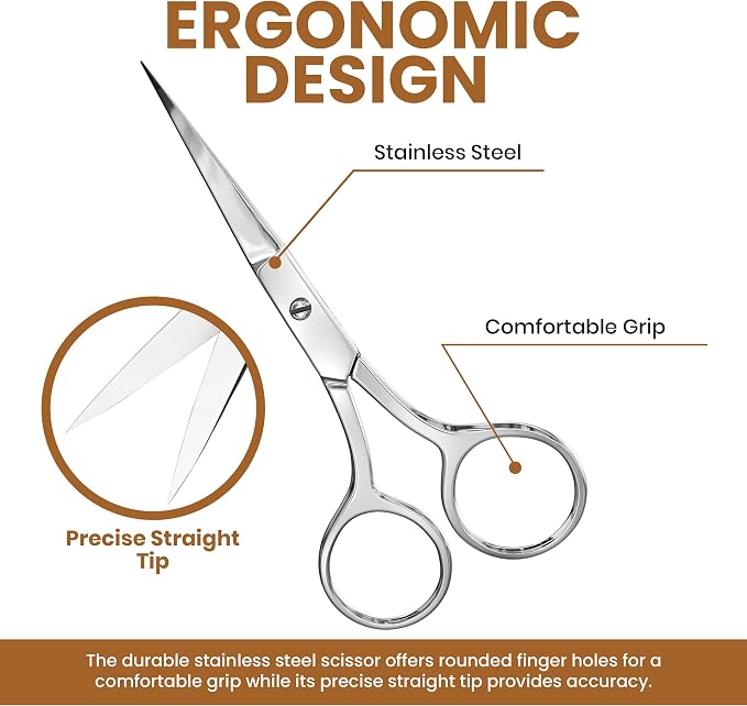 Utopia Care Eyebrow Scissors, Professional Stainless Steel Small Shears - Image 3