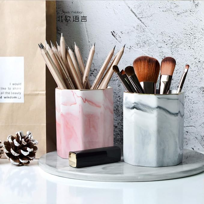 Pen Holder, Pencil Holder for Desk, Practical Ceramic Pencil Organizer - Image 6