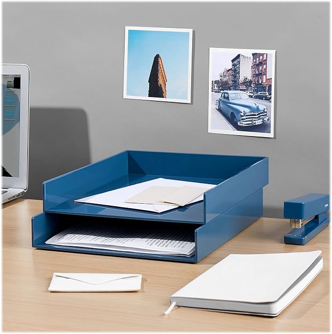 Poppin Stackable Front Loading Letter Tray, Rectangular - Image 3