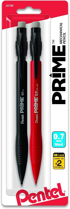 Pentel Prime Mechanical Pencil 0.7Mm Assorted Barrel Colors by PentelofAmerica