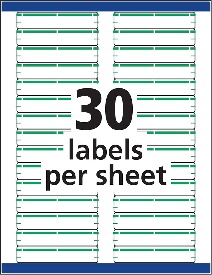 Avery Green File Folder Labels for Laser and Inkjet Printers - Image 5