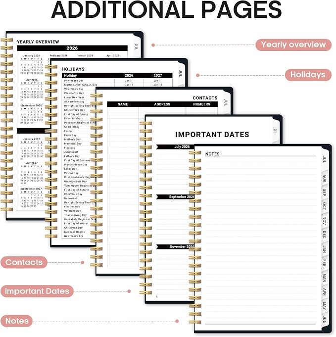 Planner 2026-2027, Academic Monthly and Weekly Calendar Planner - Image 5