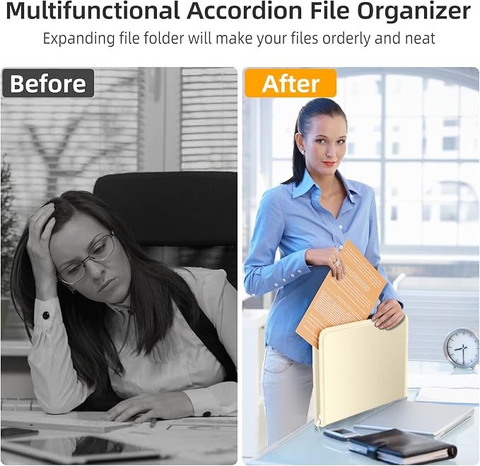 Fireproof Accordion File Organizer, Portable Expanding File Folder - Image 5