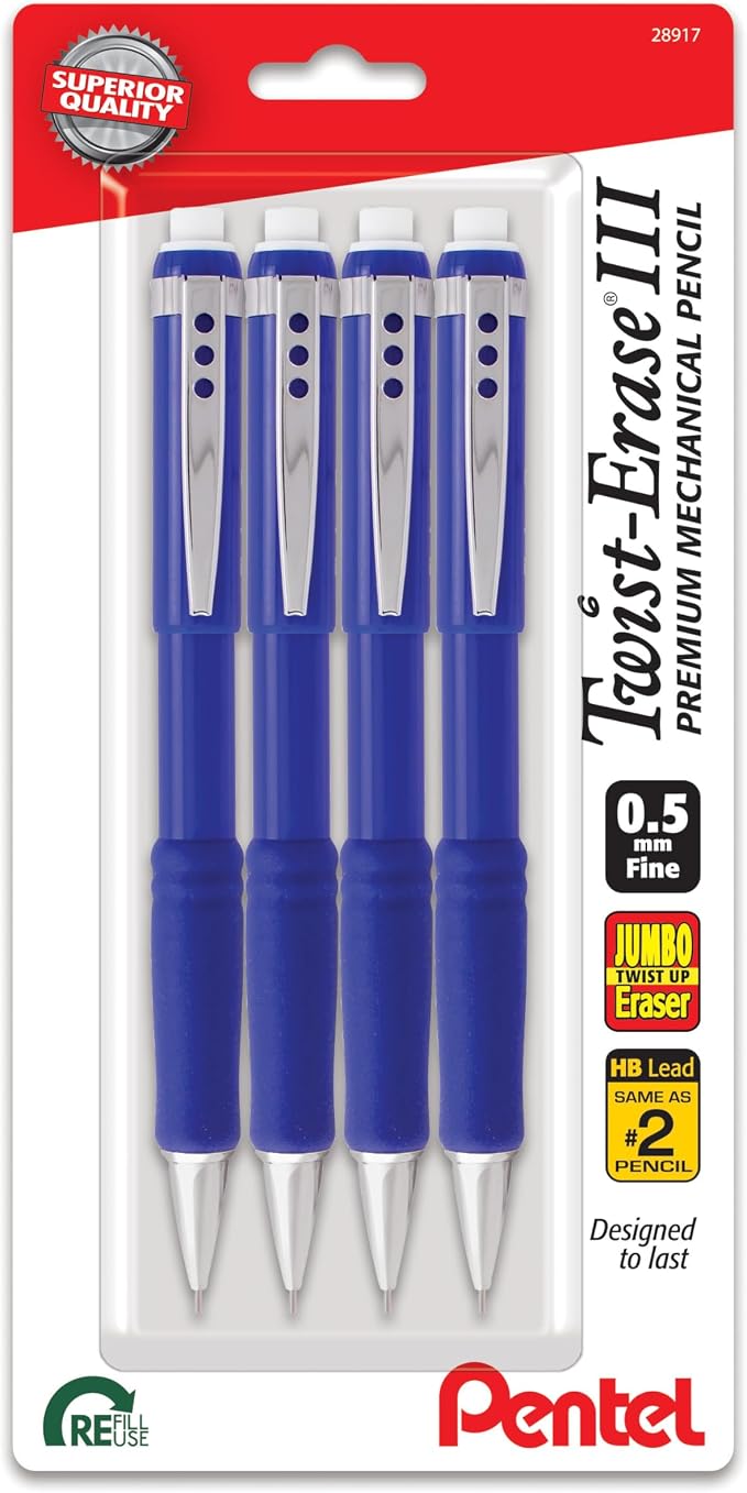 Pentel Twist-Erase III Mechanical Pencil, Fine Line by PentelofAmerica