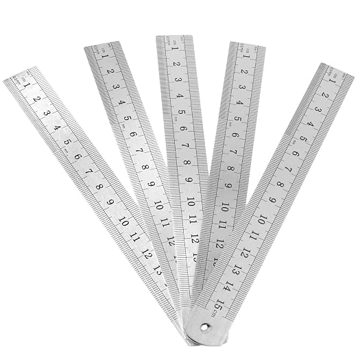 40 Pack Metal Ruler, 6 Inch Laser Engraved Marks Won't Fade, Stainless Steel - Image 4