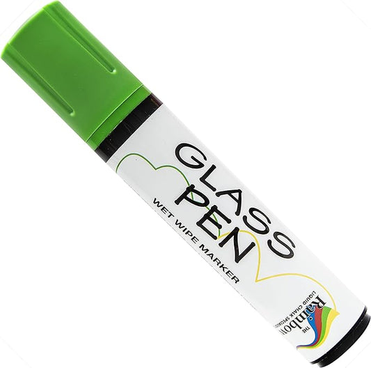 Glass Pen Window Marker: Liquid Chalk Pens for Glass, Whiteboard Markers with Washable Paint - Graduation, Car Windows, Mirror Pen, Storefront, Wedding, Parade, Party & Holiday (Green, Jumbo Tip)-DeskLoop Office