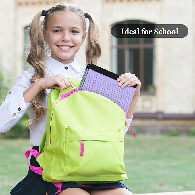 6 Pack Legal Pads 8.5 x 11 Colored Note Pads 8.5 x 11 Pink Notepad Perforated Writing Pads 8.5 x 11 Lined Paper Pads of Paper Wide Ruled 30 Sheets Notebook To Do List for School, Office, Home-DeskLoop Office