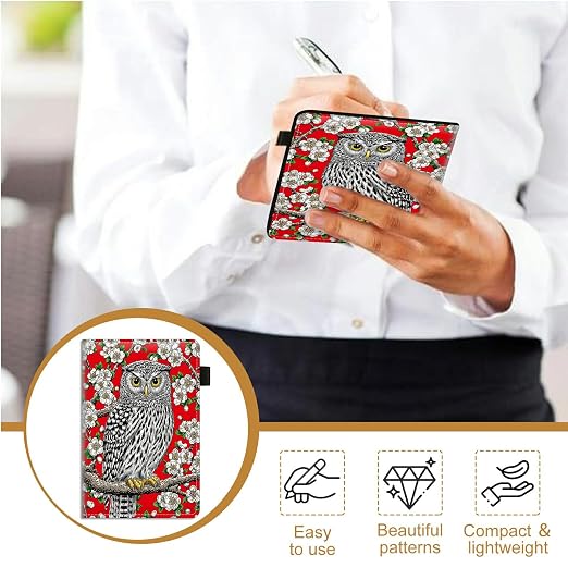 Owl White Flowers Cute Server Book - Image 4