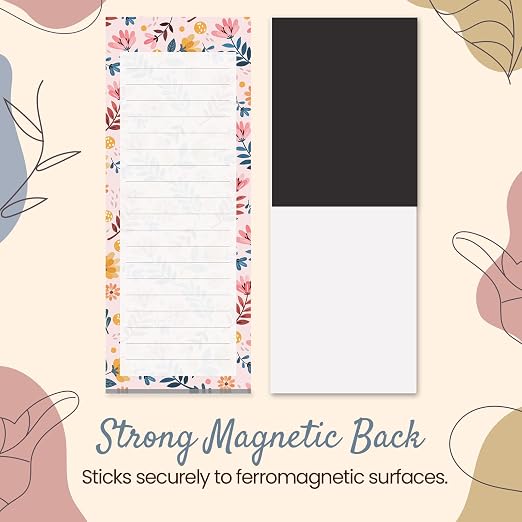 MATICAN Magnetic Notepads for Refrigerator, To-Do List, Scratch Pads, Floral - Image 5