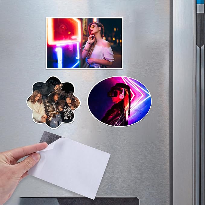 DIYMAG Magnetic Adhesive Sheets Photo Mat, |4" x 6"|, 40 Pack Cuttable Magnets - Image 6