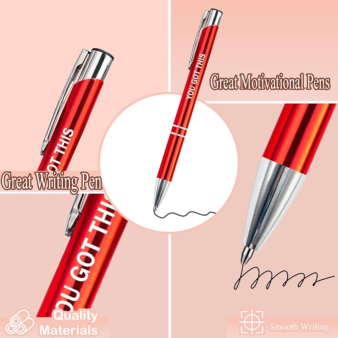 PASISIBICK 12 Pieces Inspirational Motivational Quote Ballpoint Pens Gifts - Image 3