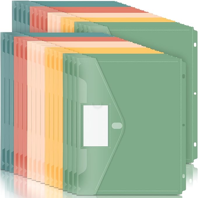 Forvencer Binder Pocket, 36 Pack Super Heavyweight Plastic Folders by Forvencer
