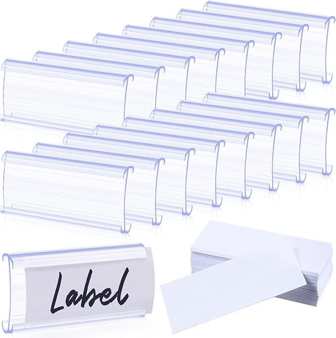Yulejo 200 Pcs Plastic Wire Shelf Label Holders by Yulejo