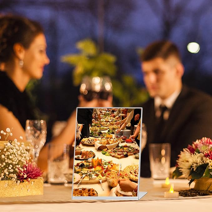 Lechay 8.5 x 11 inches Clear Table Menu Display Stand Desktop Display Stand - Image 4