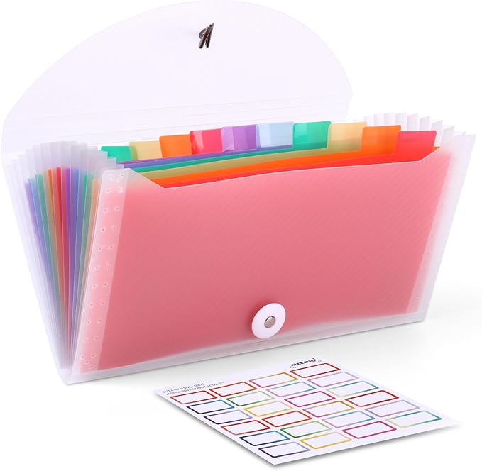 Nicecho Receipt Coupon Organizer, 13 Pockets Small Accordion File Organizer by Nicecho
