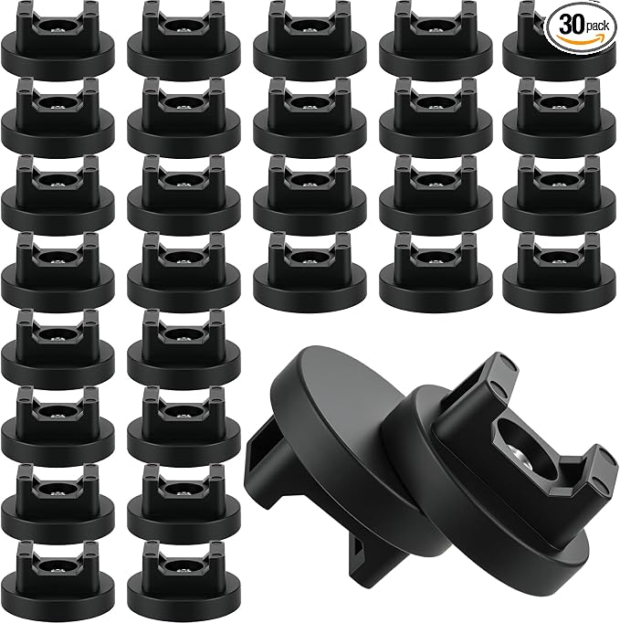 Yookeer 30 Pcs Magnetic Zip Tie Mount Base Black Magnetic Cable Clips Wire by Yookeer