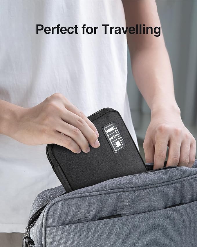 Luxtude Travel Cable Organizer Bag, Flat Cord Organizer Case, Travel Essentials - Image 7