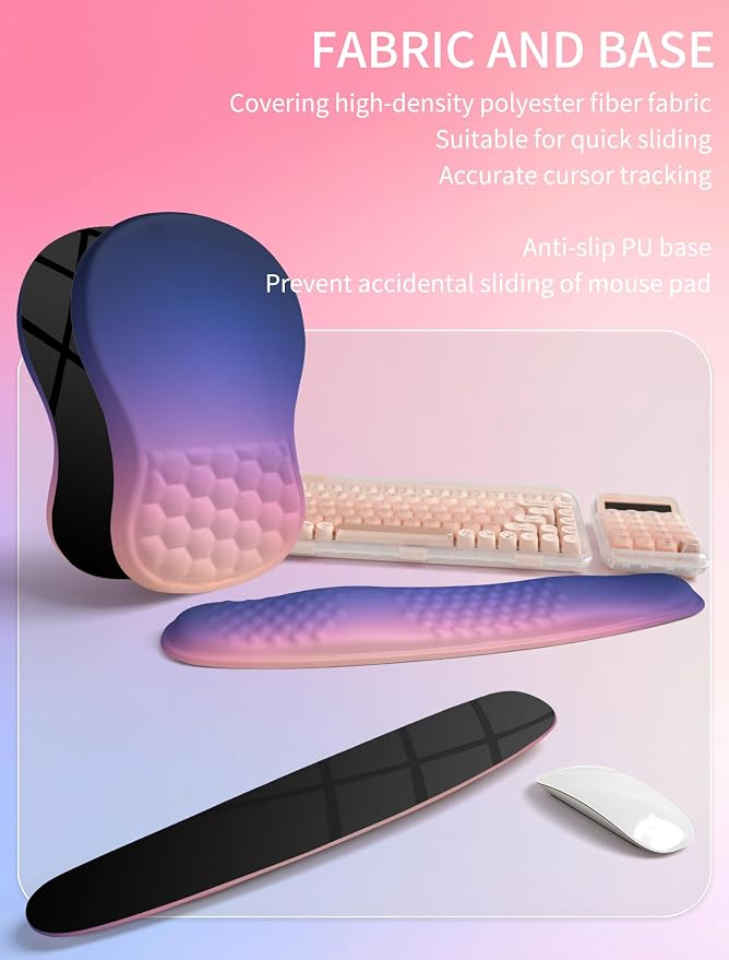 Hokafenle 2in1 Combination, Wave Keyboard Wrist Rest and Ergonomic Curvature - Image 6