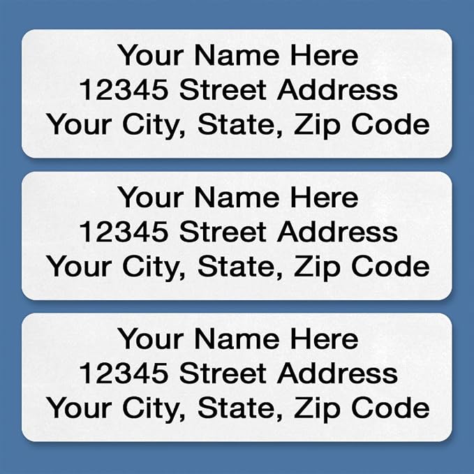 Personalized Return Address Labels, Roll of 500 Gloss White Self-Adhesive - Image 3
