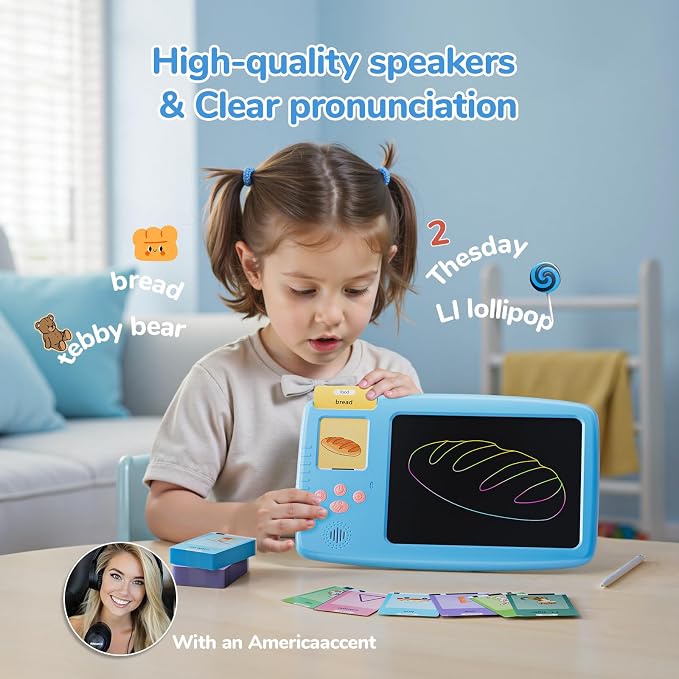 Talking Flash Cards for Toddlers: 2-in-1 LCD Writing Tablet - Image 5