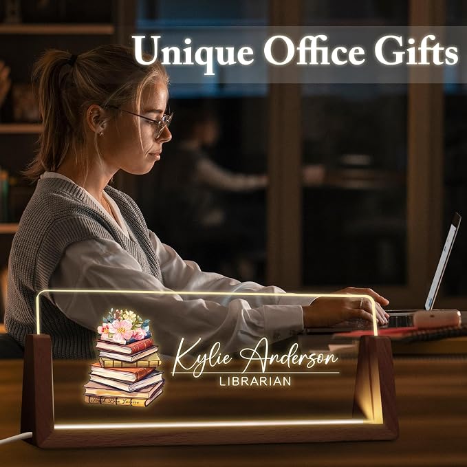 Custom Light Up Name Plate for Desk, Desk Name Plate Personalized - Image 6