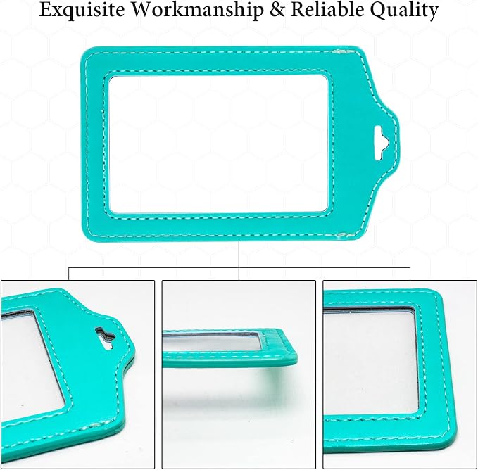 Teskyer 2 Pack Double Sided Clear Badge Holder - Image 5