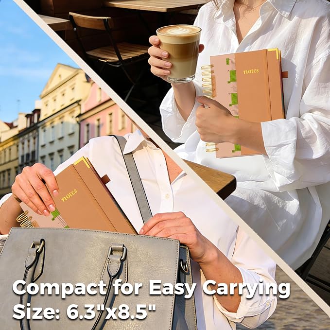 XYark A5 Hardcover Spiral Notebook, 6.3"x8.5" College Ruled Notebooks - Image 8