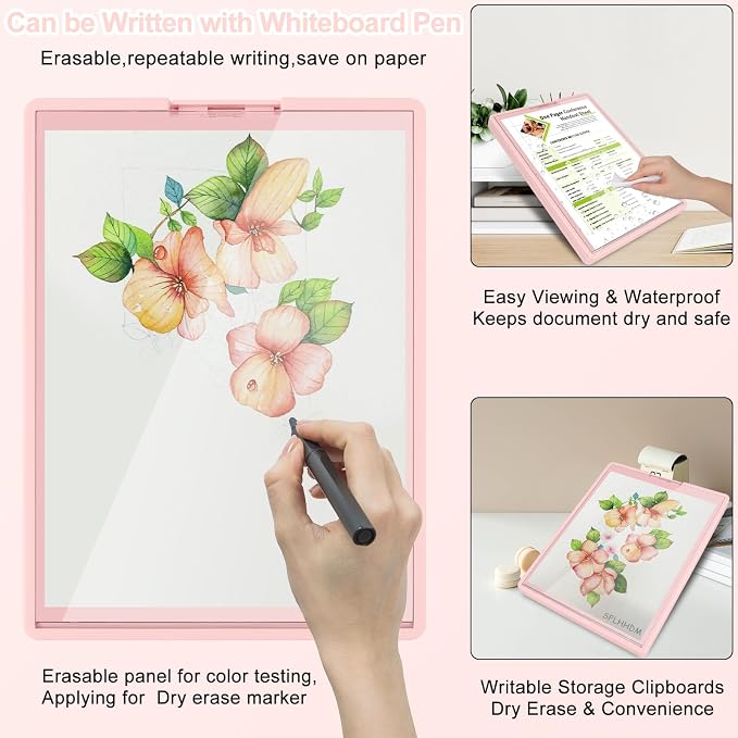 SFLHHDM Clipboard with Storage, Heavy Duty Clip Boards 8.5x11 with 2 Storage - Image 4