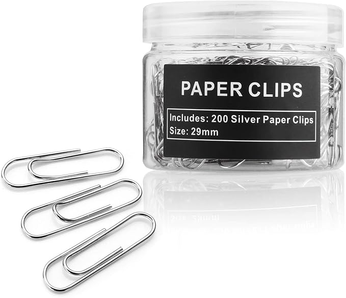 Paper Clips, 200 Pack, Paperclips, Paper Clip, Suitable - Image 2