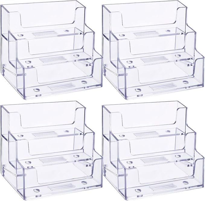 TecUnite 4 Pieces Business Card Holder by TecUnite