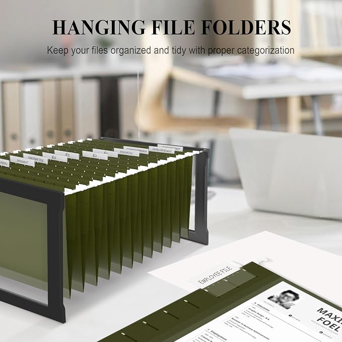ViVin Hanging File Folders, 1/5-Cut Adjustable Tabs - Image 5