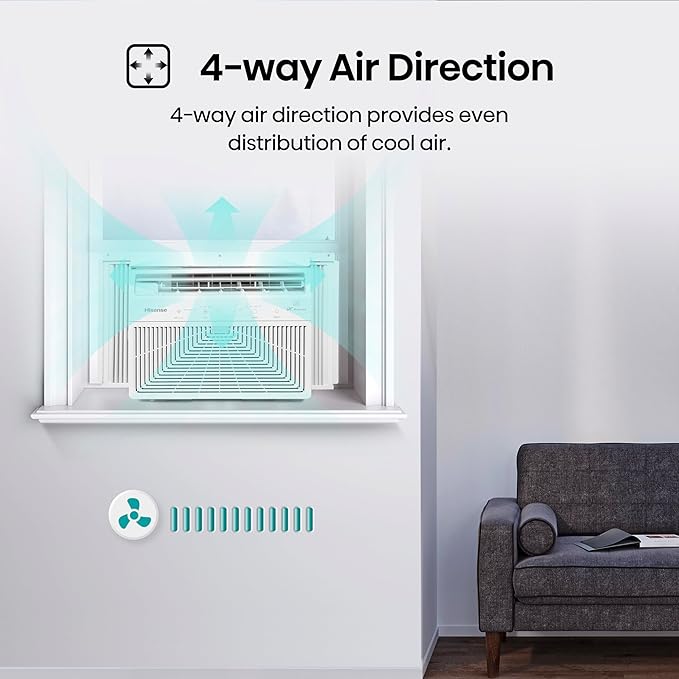 Hisense WCT06W25A Window Air Conditioner, 6,000 BTU, White-DeskLoop Office