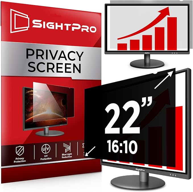 SightPro 22 Inch 16:10 Computer Privacy Screen Filter by SightPro