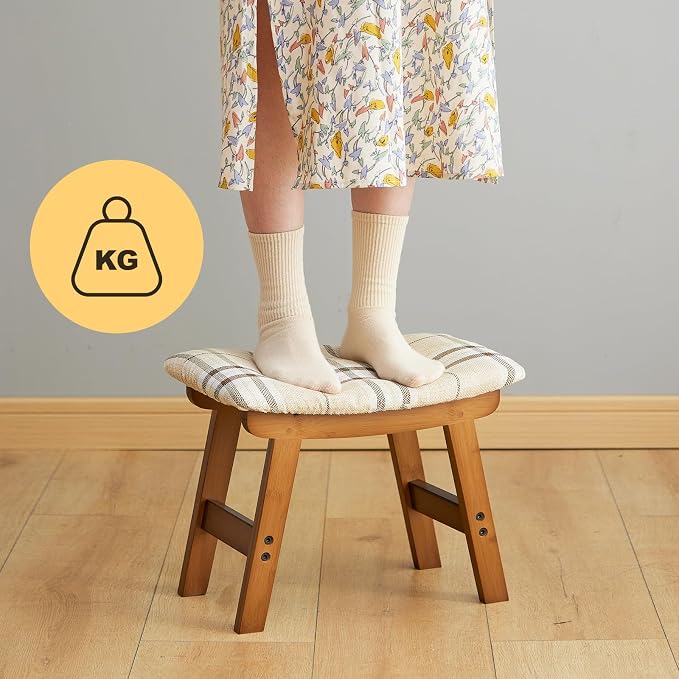 Foot Stool Ottoman Foot Rest Under Desk, Small Stool - Image 4