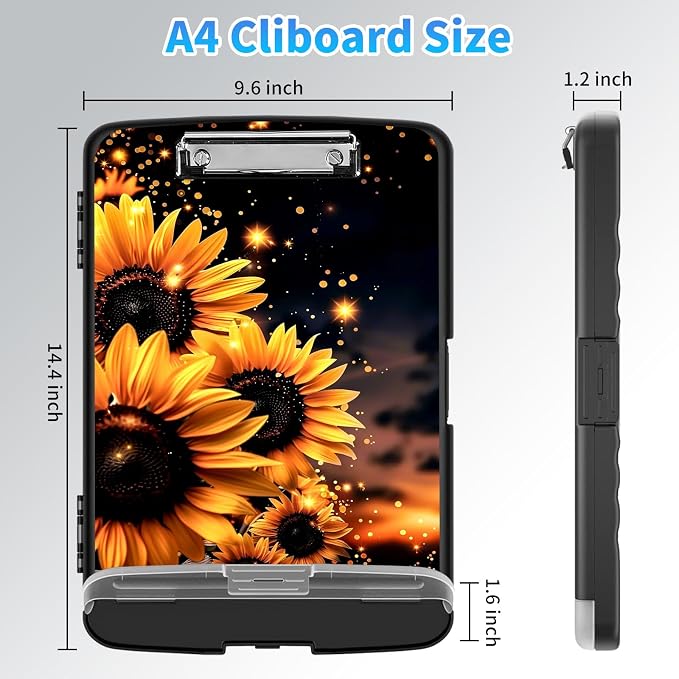 LYHXLYJH Clipboard with Storage, A4 Clipboards with Pen Holder, Heavy Duty - Image 2