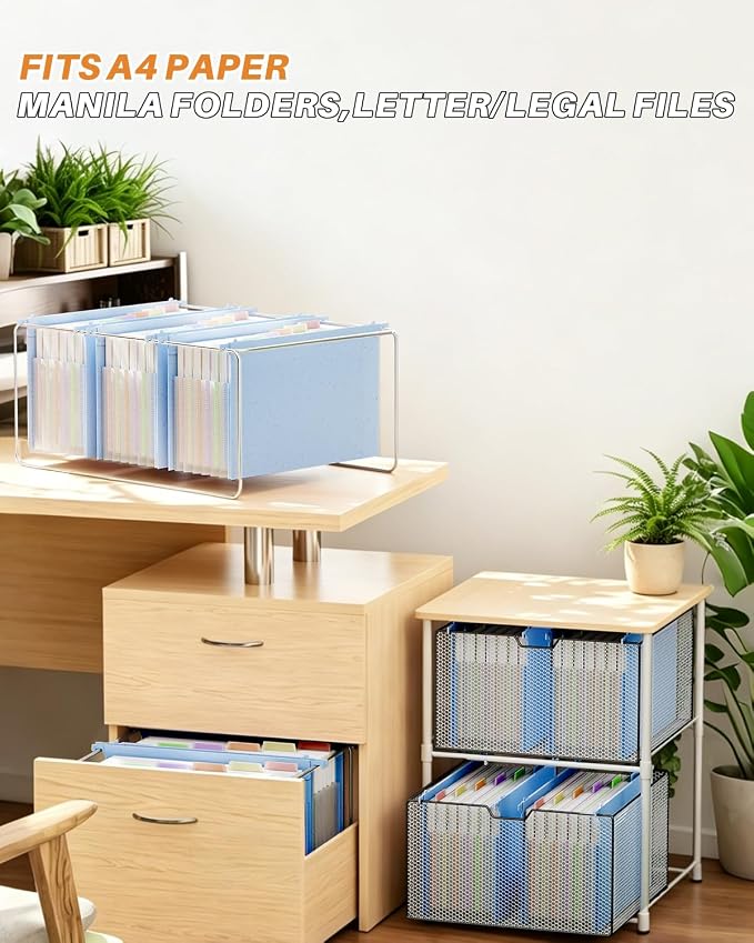 Ansook Legal Size Hanging File Folders, 1.2" Expandable 7 Accordion Pockets - Image 3
