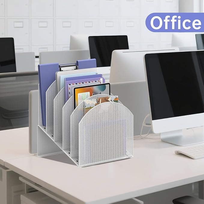 File Organizer for Desk, 5-Section Mesh Mail Holder, mail organizer and folder - Image 7