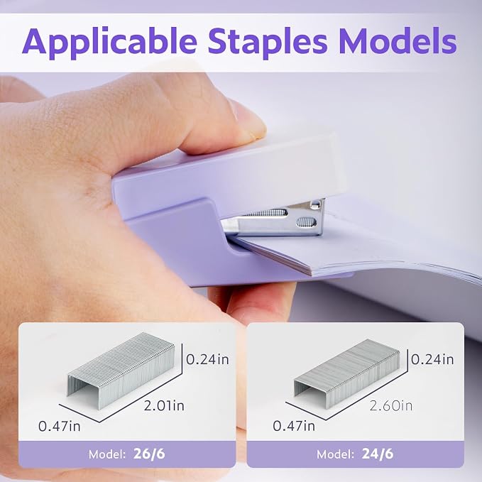 NUSIGN Mini Stapler with 830 Staples, Small Cute Desk Staplers, 25 Sheet - Image 3