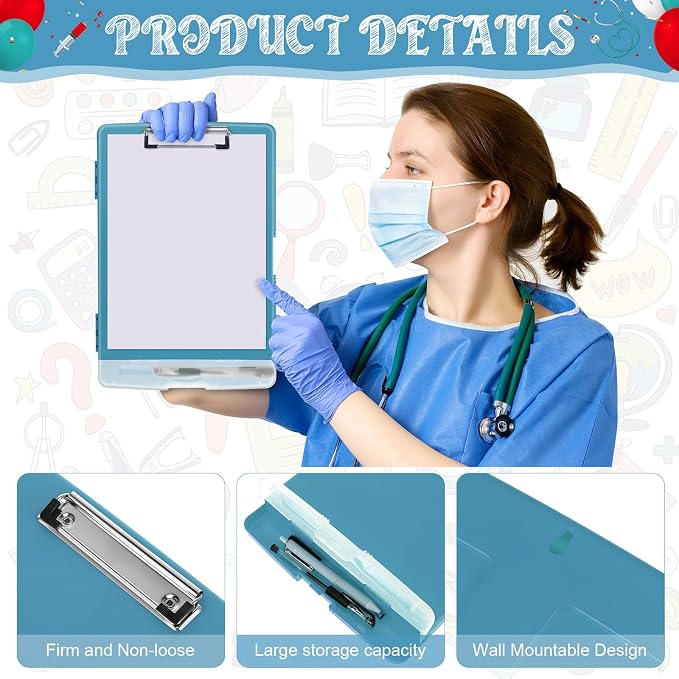 Crtiin 6 Pcs Colored Clipboard - Image 3