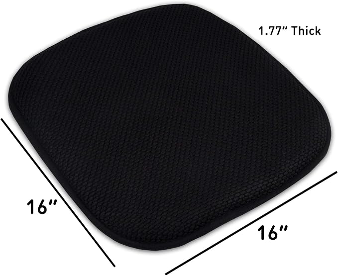 Sweet Home Collection Cushion Memory Foam Chair Pads Honeycomb Nonslip Back - Image 4