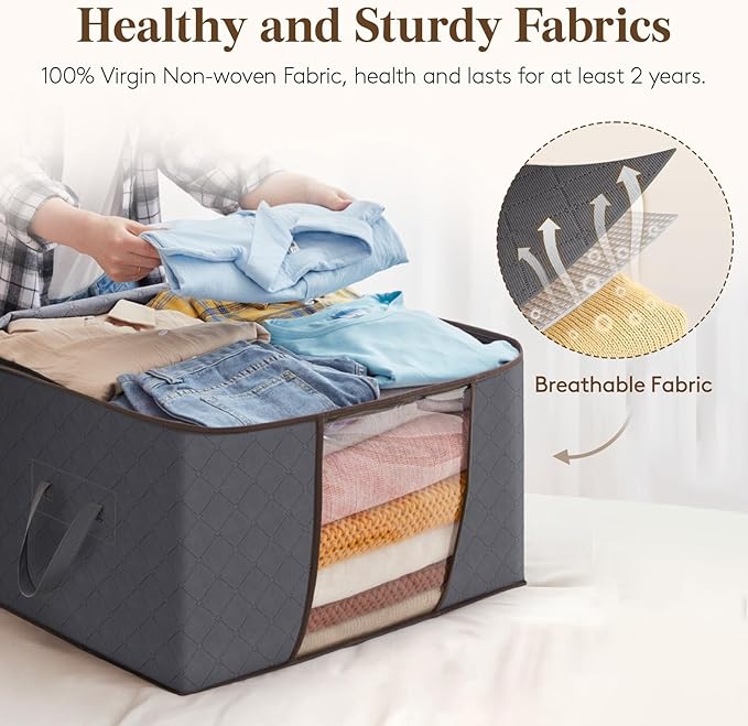 Lifewit 8 Pack 90L Clothes Storage Bins - Image 3
