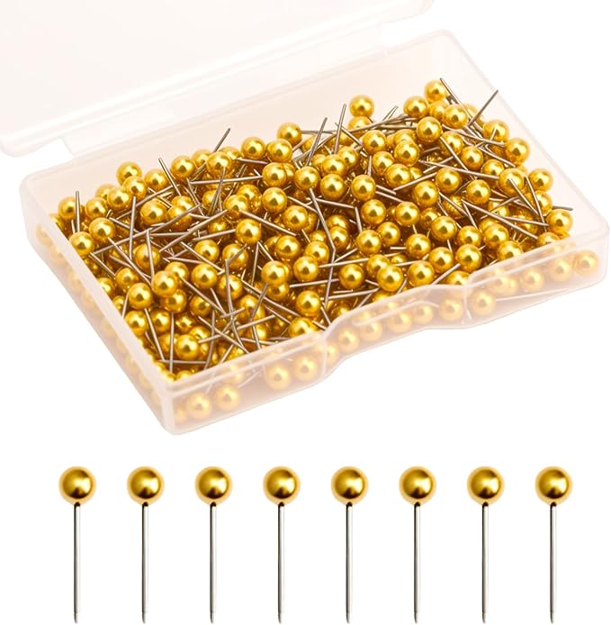 300 Pcs Map Push Pins Round Head Tacks Small Thumb Tacks Pushpins by Unknown